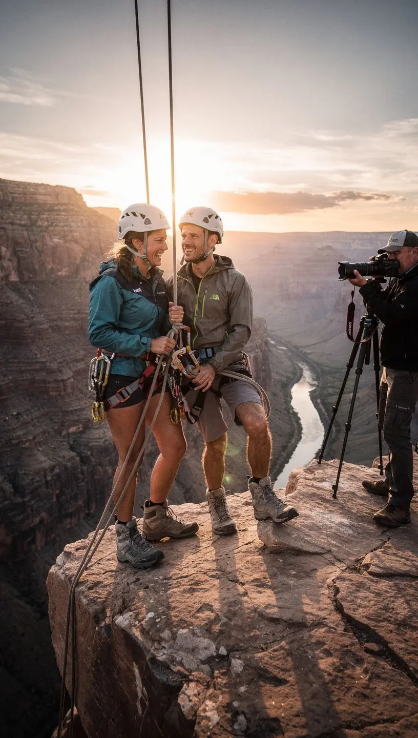 Солнечный закат над Зионским каньоном, окрашивающий небо в оранжевые тона