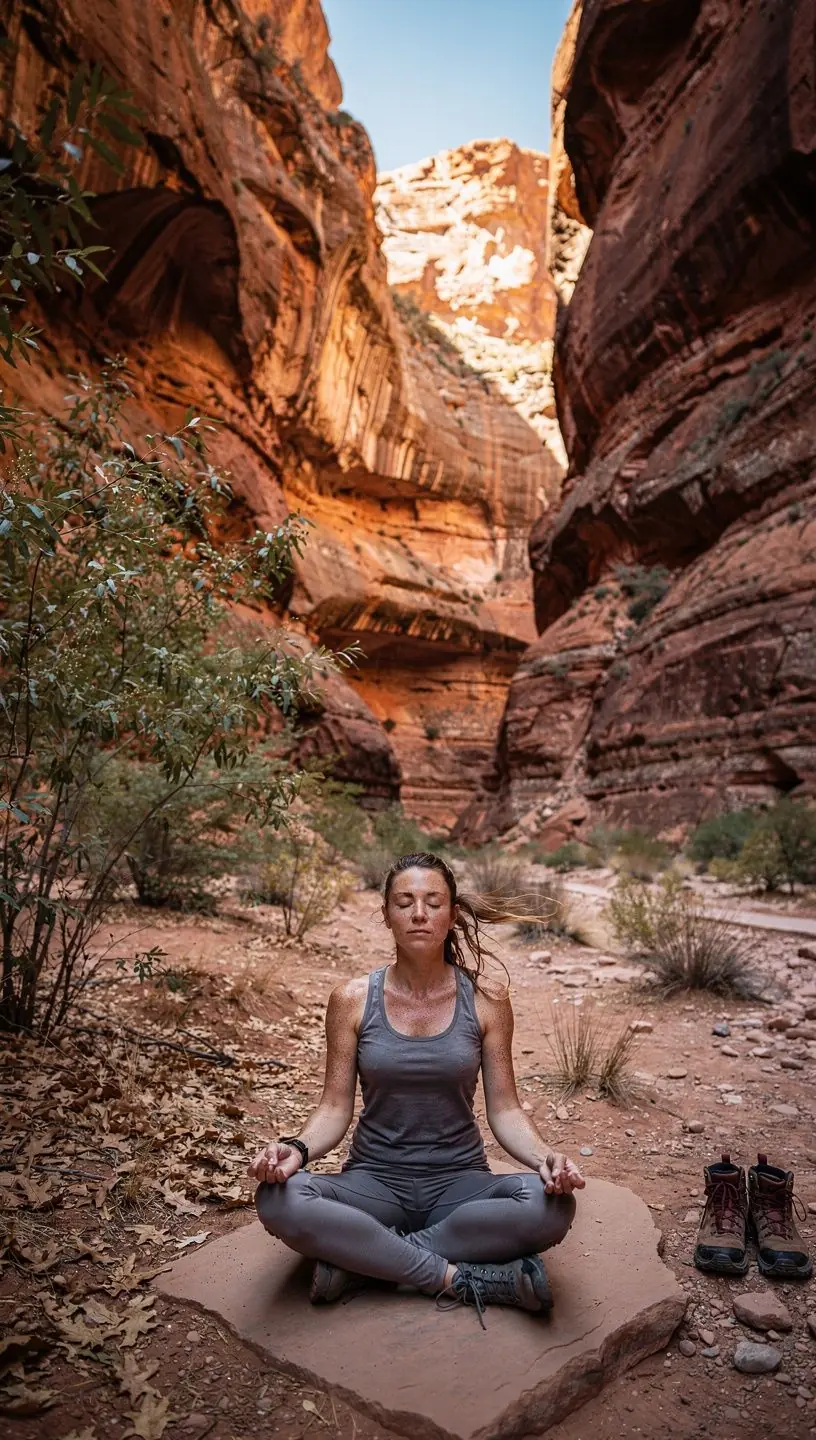 Вид на долину с высоты на фоне величественных гор